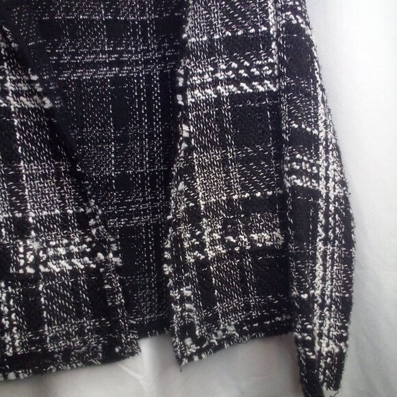 Vanessa Williams Blazer Jacket L Women Fringe Trim Metal Ring Accent Open Front - Picture 11 of 16